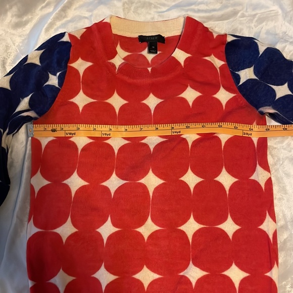 J. Crew Optic Dot Tippi Sweater Size XS 3/4 Sleeve - Picture 4 of 7